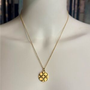 Coach Signature C Medallion Pendant 18k/.925 Necklace